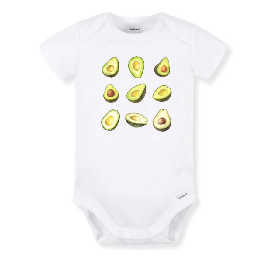 Cute Baby Onesies® Cute Avocado Baby Bodysuit for Newborn Outfit for Baby Shower Gift Ideas