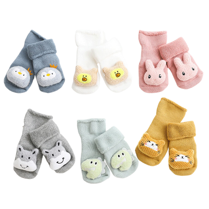 Kids Non Slip Socks Cute Animal Infant Boys Girls Baby Socks for Toddler