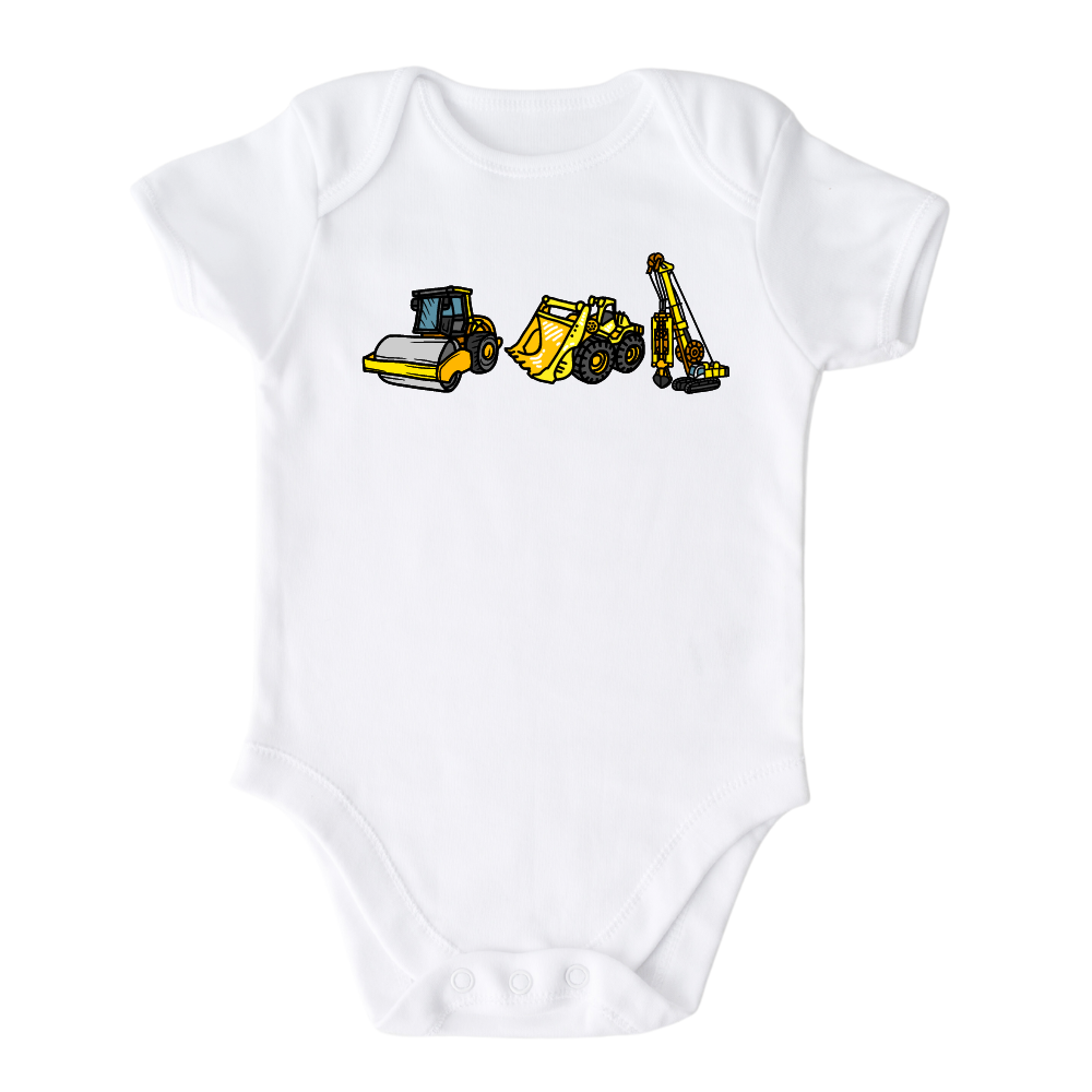 Construction Kid Tshirt Baby Onesie® Construction Vehicles Baby Bodysuit Newborn Outfit