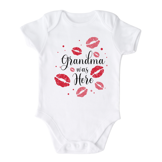 Grandma was here Baby Onesie® Cute Grandma Baby Outfit for Baby Shower Gift