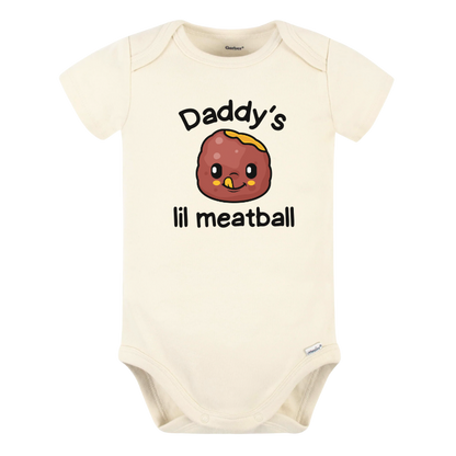 Personalized Baby Onesies® Funny Meatball Baby Bodysuit for Newborn Outfit for Baby Shower Gift Custom Baby Gift Father's Day Gift Ideas