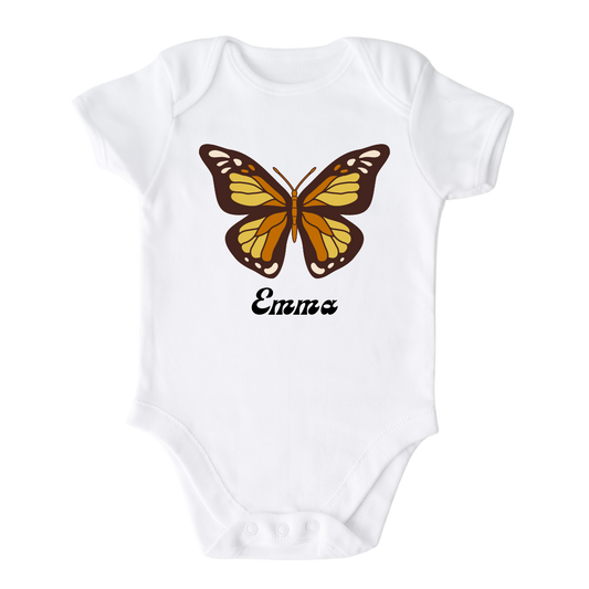 Custom Name Butterfly Baby Onesie® Kids Shirt