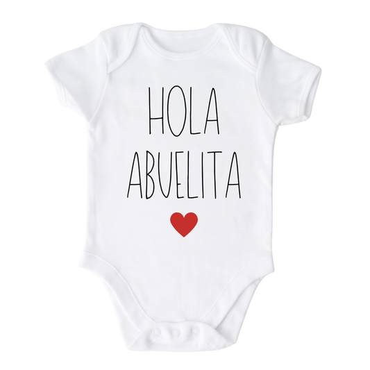 Baby Onesie® Hola Abuelita Baby Clothing for Baby Shower Gift for Grandma