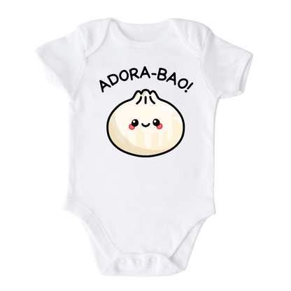 A kids' t-shirt with a lovable graphic of a cute bun and the text 'Adorabao.' The design captures the essence of irresistible charm and showcases the wearer's adorable nature. It's a whimsical and stylish tee that brings a smile to everyone's face.