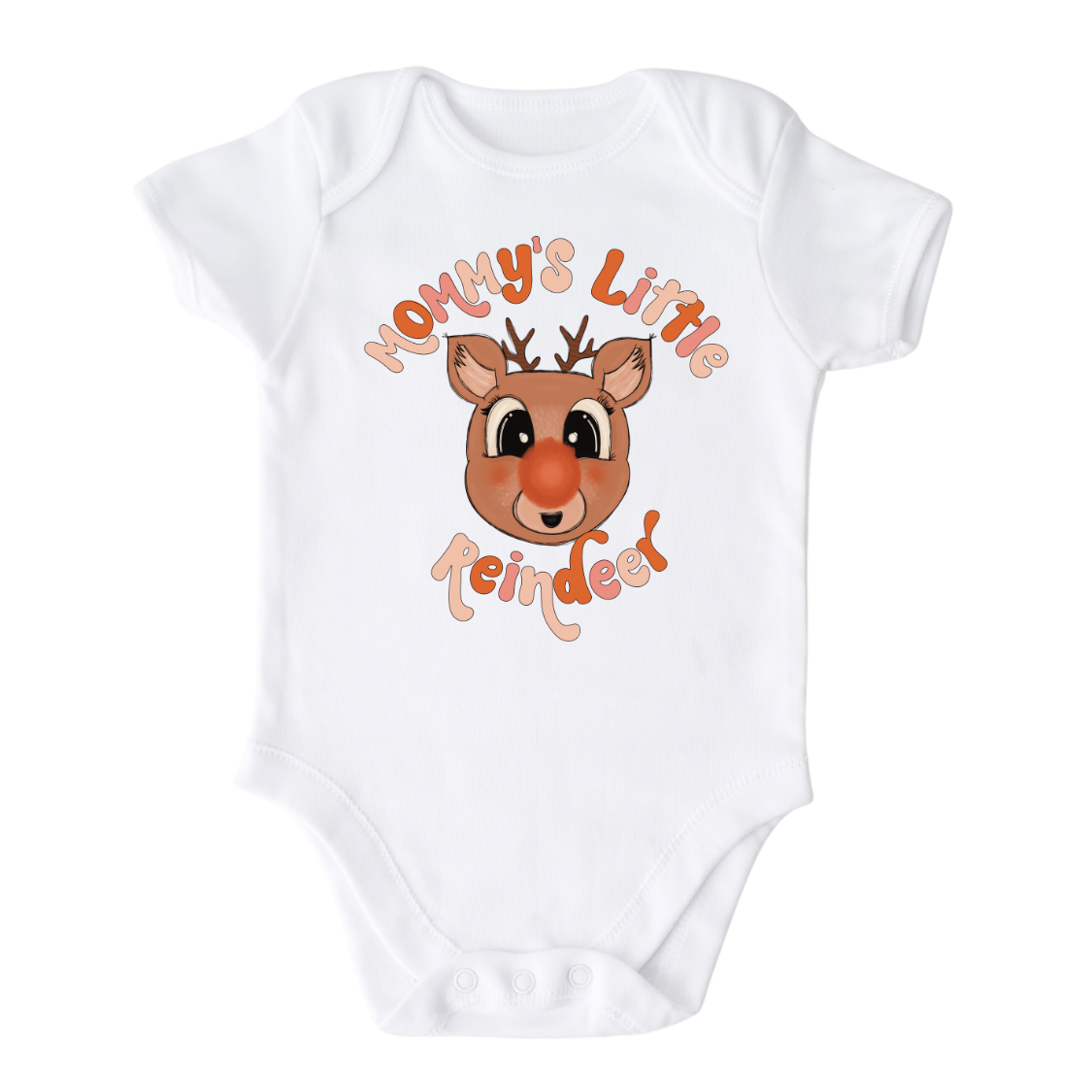 Mommy's Little Reindeer Christmas Baby Onesie® Kids Shirt