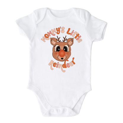 Mommy's Little Reindeer Christmas Baby Onesie® Kids Shirt