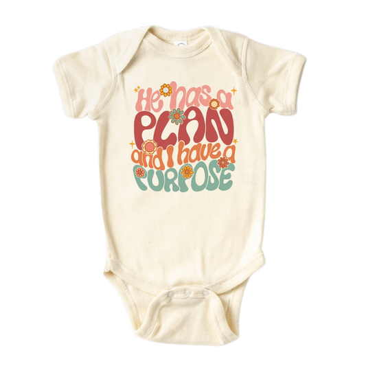 I love God Baby Onesie - He has a plan baby clothes for newborn gift for baby i love jesus