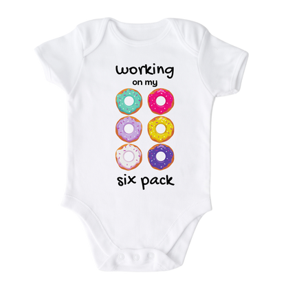 Donut Kids Tshirt Baby Onesie® Working On My Six Pack Baby Bodysuit Newborn Outfit