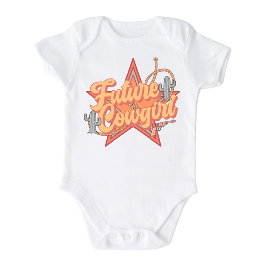 Children Clothing Baby Onesie® Future Cowgirl Bodysuit Baby Shower Gift Newborn