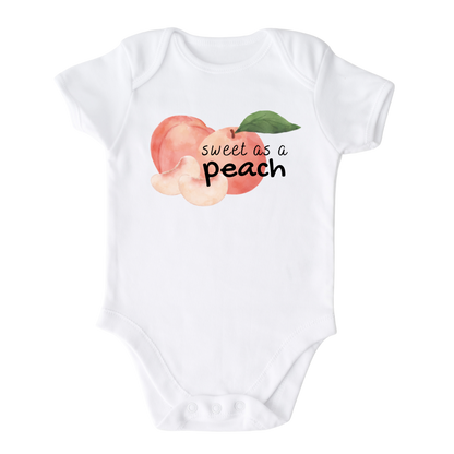 Kids Tshirt Baby Onesie® Sweet As A Peach Baby Bodysuit Newborn Outfit Baby Shower