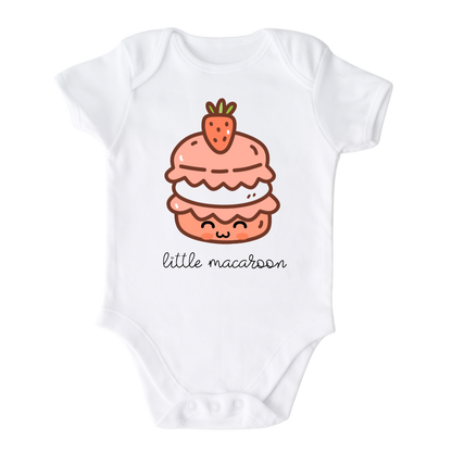 Macaroon Tshirt Baby Onesie® Little Macaroon Baby Bodysuit Newborn Outfit Baby Shower