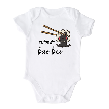 A kids' t-shirt with a cute Bao Rabbit graphic and the words 'Cutest Bao Bei'. This playful and stylish shirt is soft and comfortable, perfect for little ones to showcase their adorable charm and embrace imaginative adventures.