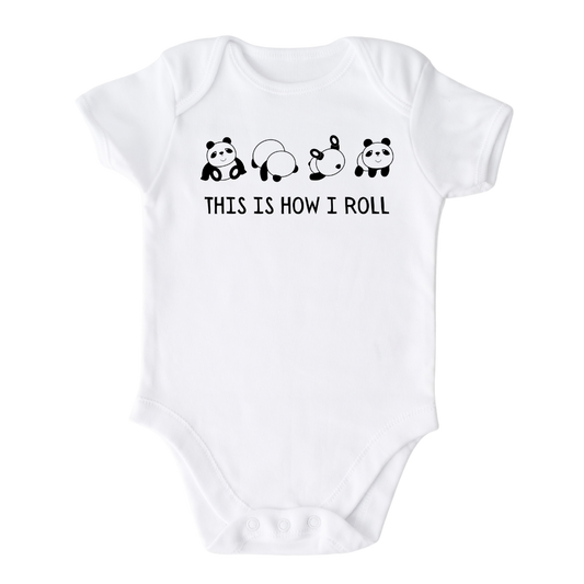 Baby Onesie® This is How I Roll Panda Baby Infant Clothing for Baby Shower Gift