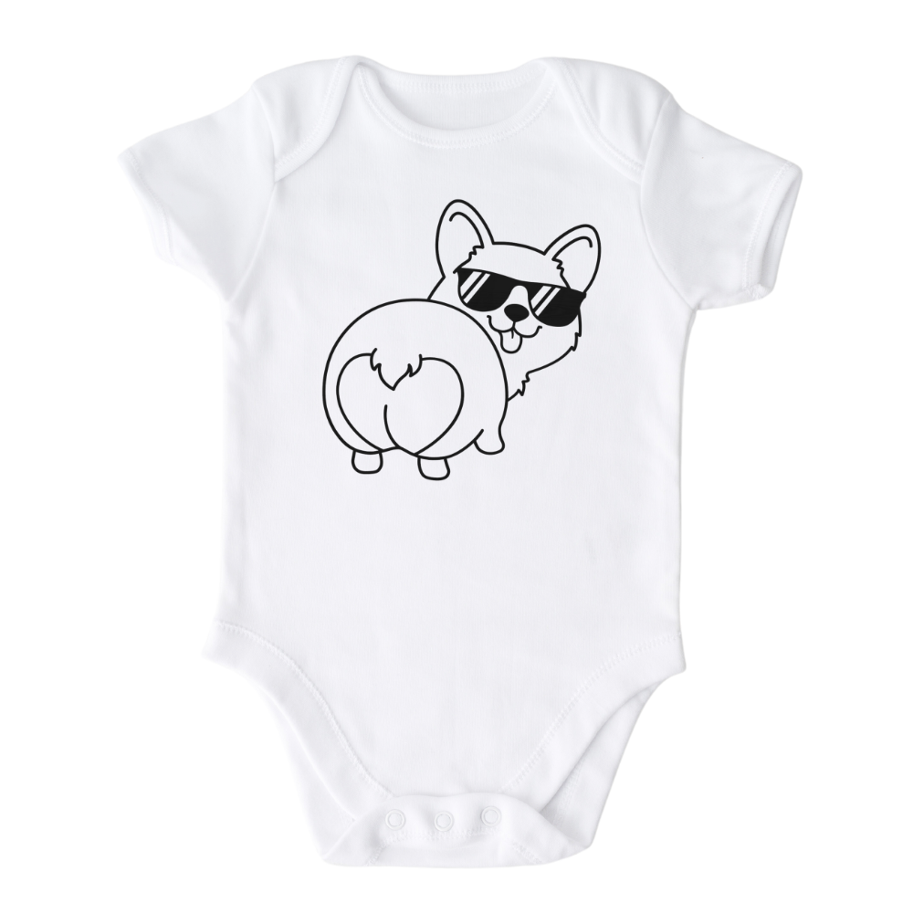 Baby Onesie® Cute Corgi Dog Glasses Funny Baby Infant Clothing for Baby Shower