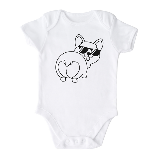 Baby Onesie® Cute Corgi Dog Glasses Funny Baby Infant Clothing for Baby Shower