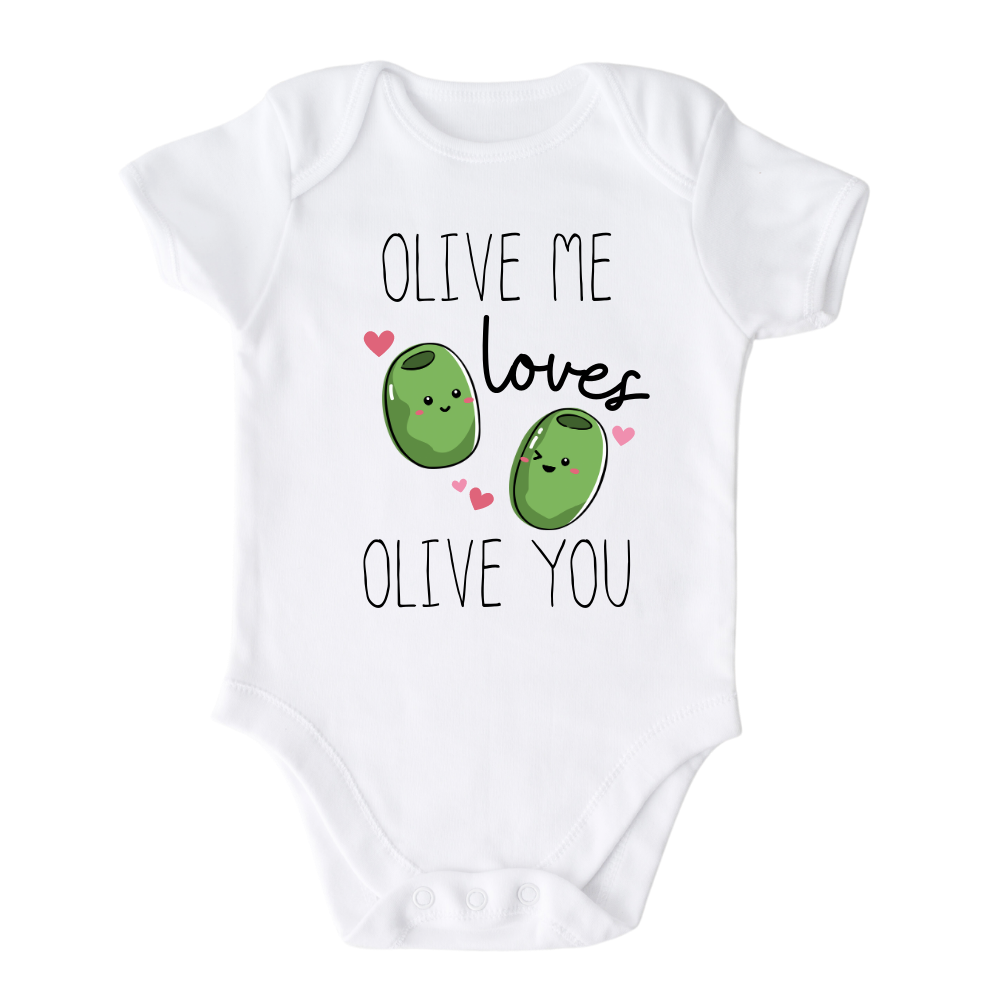 Kids Tshirt Baby Onesie® Olive Me Loves Olive You Baby Bodysuit Newborn Outfit