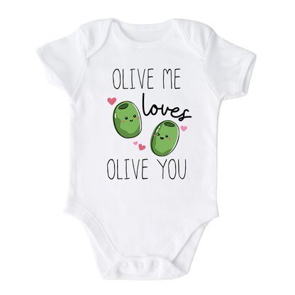 Kids Tshirt Baby Onesie® Olive Me Loves Olive You Baby Bodysuit Newborn Outfit