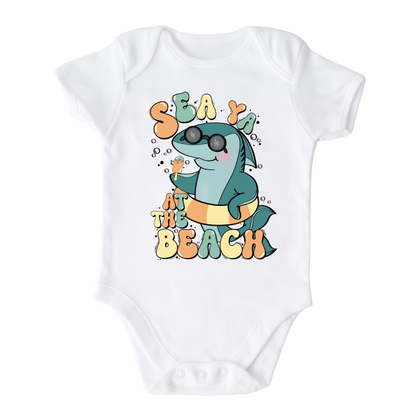 Children Tshirt Baby Onesie® Baby Shark See Ya At The Beach Bodysuit Baby Shower Gift