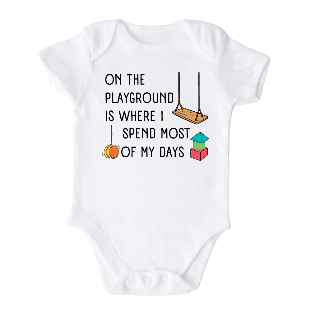 Kids Tshirt Baby Onesie® On The Playground Baby Bodysuit Newborn Outfit for Toddler