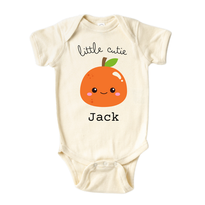 Kid Tshirt - Orange Toddler Tee - Cute Baby Onesie - Custom Name Newborn Gift - Cute Orange Baby Outfit - Baby Shower Gift