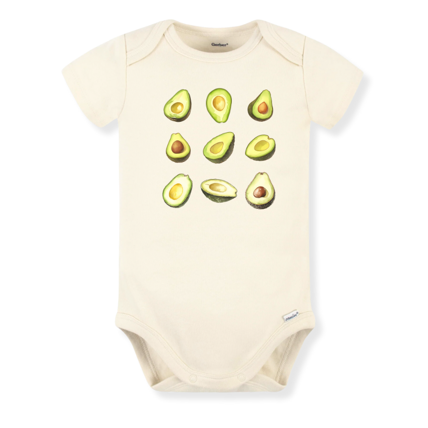 Cute Baby Onesies® Cute Avocado Baby Bodysuit for Newborn Outfit for Baby Shower Gift Ideas