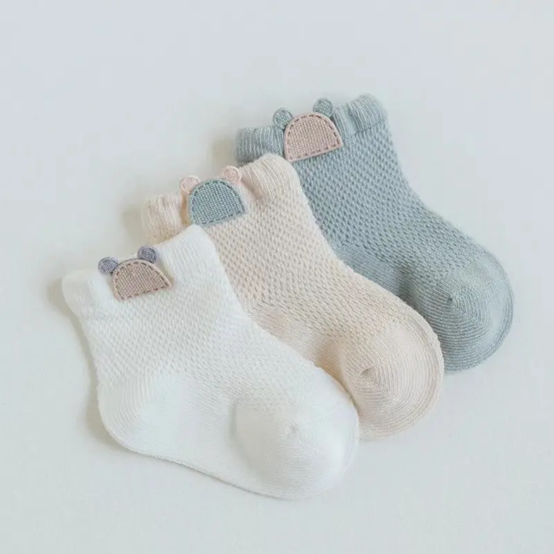 Cute Animal Character Anti-Slip Baby Short Socks - Soft Cotton, Ideal for Newborns and Toddlers