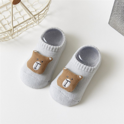 Anti-Slip Baby Short Socks Newborn Toddler Cotton Socks with Cute Animal Characters