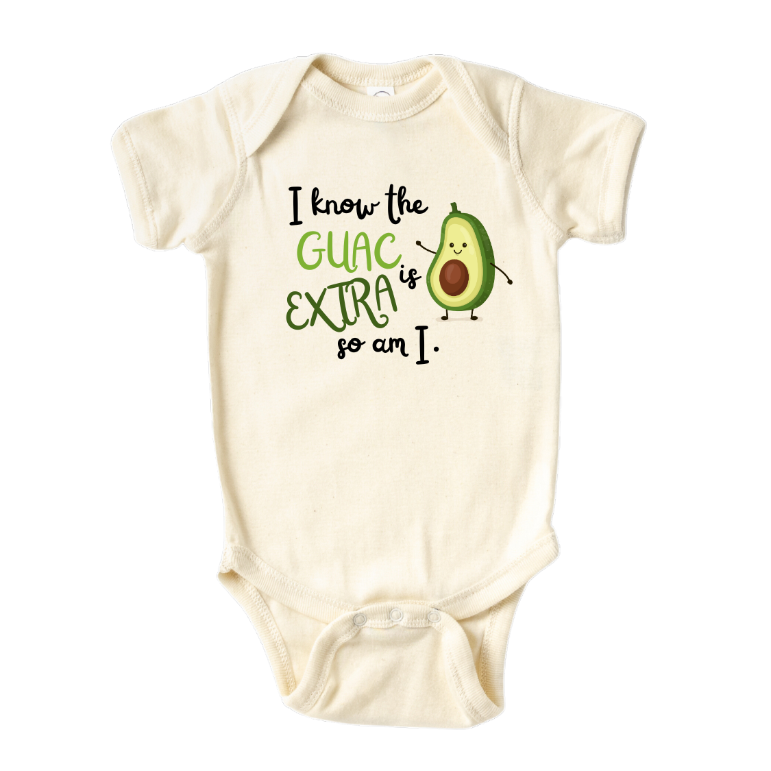 I Know the Guac is Extra so am I Baby Onesie® Cute Avocado Baby Clothes for Kids Outfit Gift for Newborn Clothes