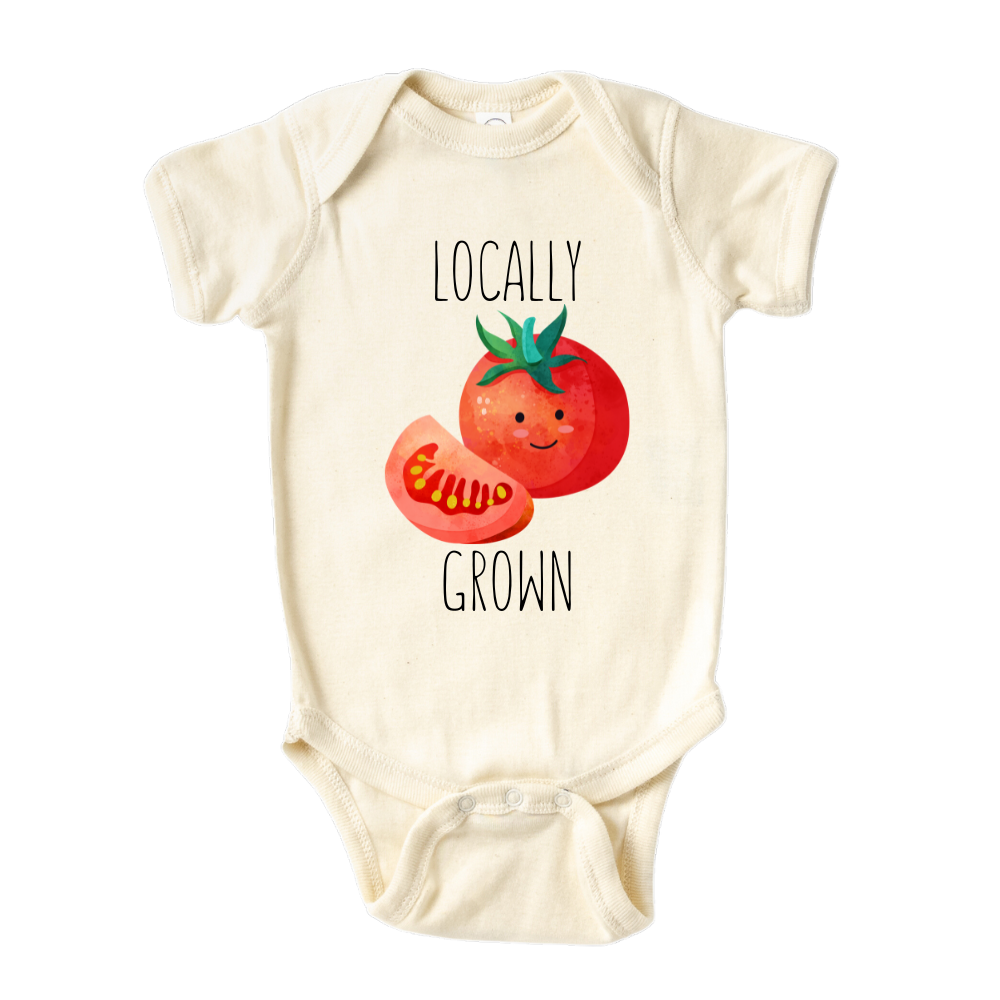 Locally Grown Tomato Baby Onesie® Cute Baby Clothes for Baby Outfit Newborn