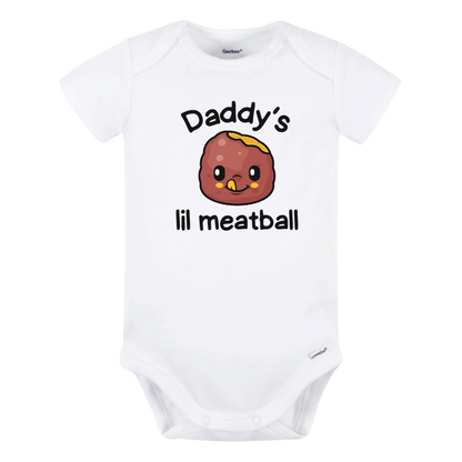 Personalized Baby Onesies® Funny Meatball Baby Bodysuit for Newborn Outfit for Baby Shower Gift Custom Baby Gift Father's Day Gift Ideas