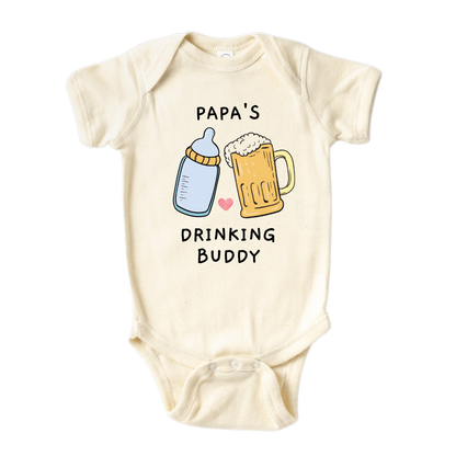 Papa's Drinking Buddy Baby Onesie® Funny Baby Outfit for Baby Shower Gift