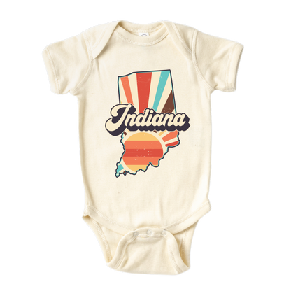 Indiana Baby Onesie® Indiana State Shirt for Kids Tshirt Indiana Bodysuit for Baby Gift