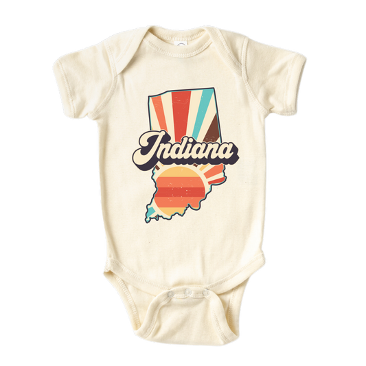 Indiana Baby Onesie® Indiana State Shirt for Kids Tshirt Indiana Bodysuit for Baby Gift