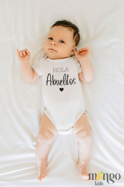 Baby Onesie® Hola Abuelitos Cute Infant Clothing for Baby Shower Gift