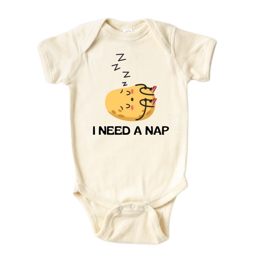 Funny Potato Kid Tshirt Baby Onesie® I Need a Nap Baby Bodysuit Newborn Outfit Baby Shower