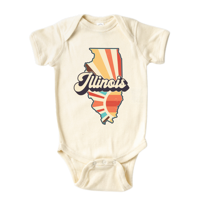 Illinois Baby Onesie® Illinois State Shirt for Kids Tshirt Illinois Bodysuit for Newborn