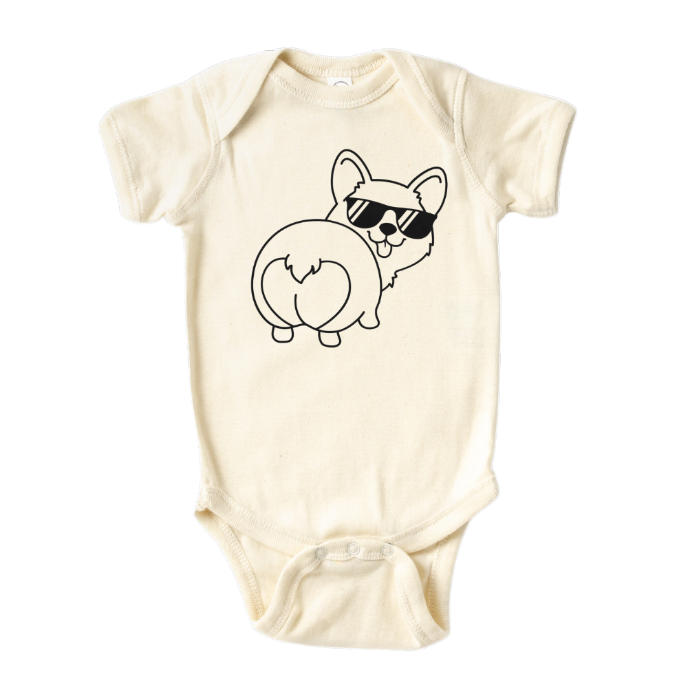 Baby Onesie® Cute Corgi Dog Glasses Funny Baby Infant Clothing for Baby Shower