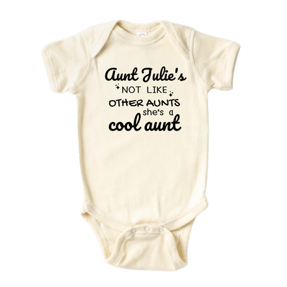 Custom Aunt Name Baby Onesie