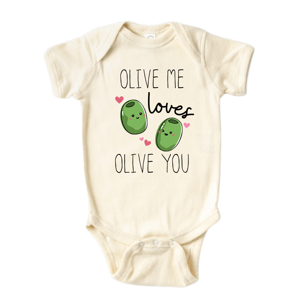 Kids Tshirt Baby Onesie® Olive Me Loves Olive You Baby Bodysuit Newborn Outfit