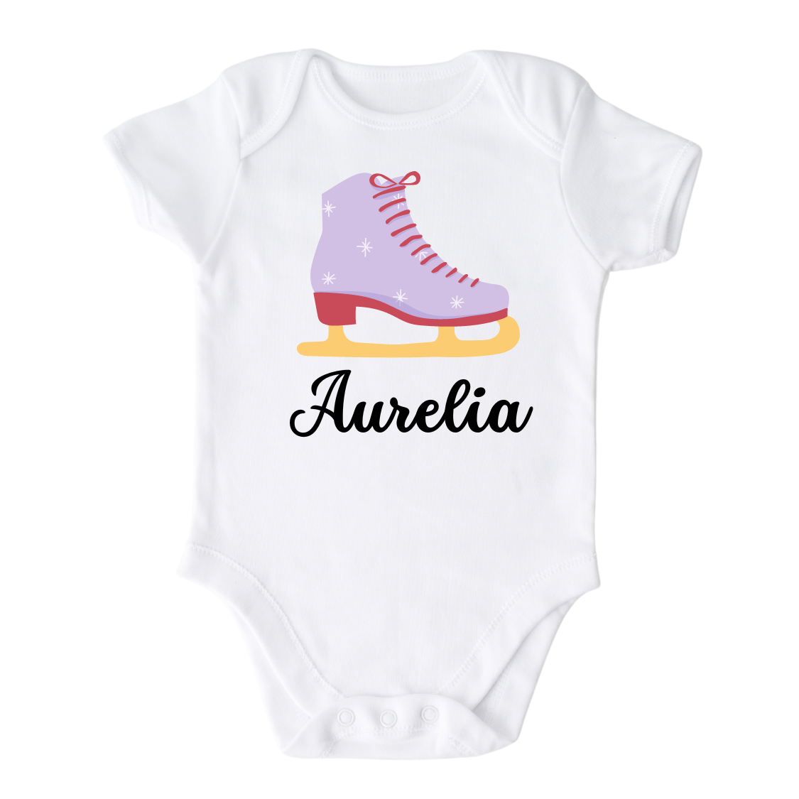 Custom Baby Gift - Baby Onesie - Infant Clothes - Baby Bodysuit - Ice Skating Baby