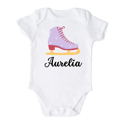 Custom Baby Gift - Baby Onesie - Infant Clothes - Baby Bodysuit - Ice Skating Baby