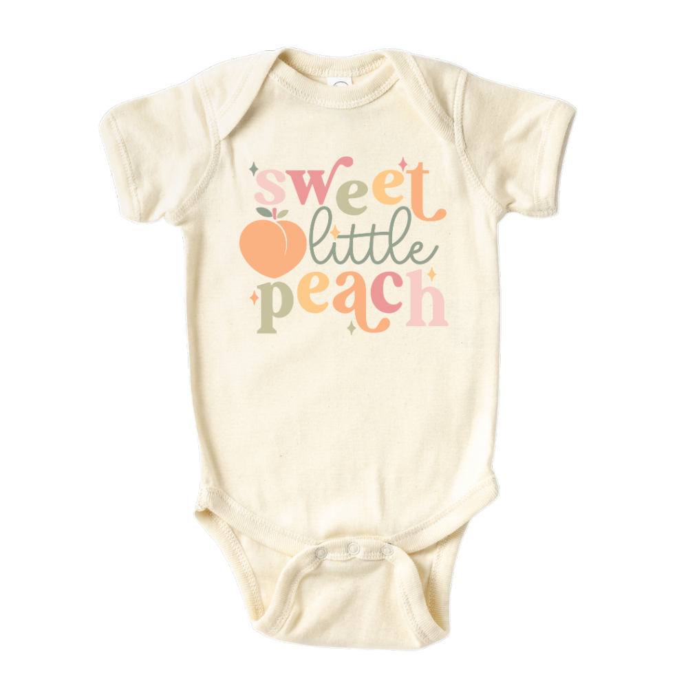 Peach Kid Tshirt Baby Onesie® Sweet Little Peach Baby Bodysuit Newborn Outfit