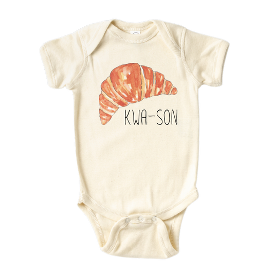 Kids Tshirt Baby Onesie® Kwa-son cute Croissant Baby Bodysuit Newborn Outfit Baby Shower Gift