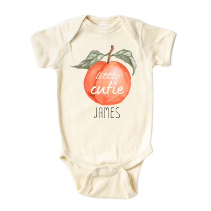 Little Cutie Custom Name Baby Onesie® Peach Baby Outfit for Baby Gift for Newborn