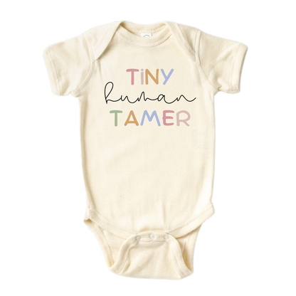 Kid Tshirt Baby Onesie® Tiny Human Tamer Funny Outfit for Baby Shower Gift