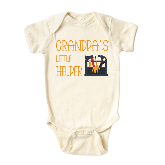 Kids Tshirt Baby Onesie® Grandpa's Little Helper Baby Bodysuit Newborn Outfit Baby Shower