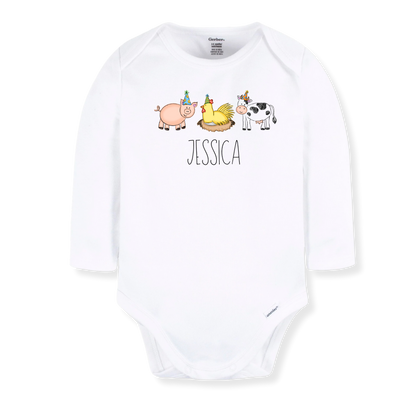 Baby shower gift with farm animals Cute pig chick cow outfit for toddlers (highlights age group) Unique personalized farm animal clothes Matching farm animal sibling outfits (if you offer multiples) Spring/Summer farm animal graphic tees (seasonal)