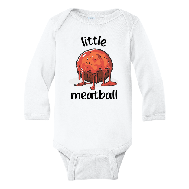 Cute Baby Onesies® Little Meatball Baby Bodysuit for Newborn Outfit for Baby Shower Gift Ideas Meatball Tshirt