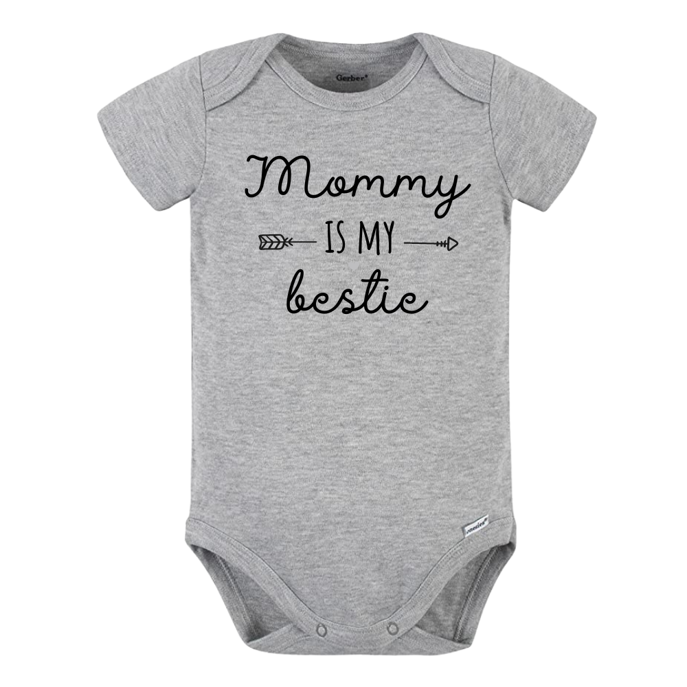 Baby Onesie® Mommy Is My Bestie Baby Clothing for Baby Shower Gift for Mom