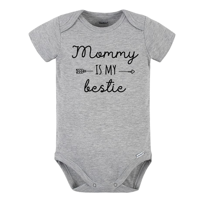 Baby Onesie® Mommy Is My Bestie Baby Clothing for Baby Shower Gift for Mom